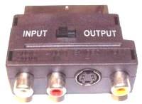 Scart-SVHS aljzat+3RCA aljzat, adapter