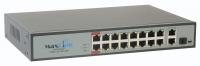 MaxLink PSBT-19-16P-250 18 portos POE switch + táp