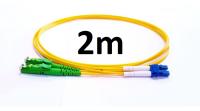Optikai patch kábel E2000/APC-LC/UPC SM DX duplex 3mm 2m