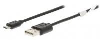 USB 2.0 Kábel USB A Dugó - Micro B Dugasz 1.00 m Fekete