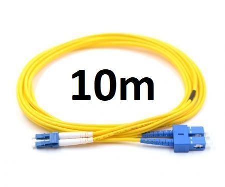 Optikai patch kábel SC/UPC-LC/UPC SM DX duplex 3mm 10m