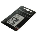 Nano Sim adapter Set 3 SIM mérethez és 1 fém SIM-kártya tű. 