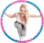 Hula Hoop fitnessz karika súlycsökkentéshez és masszázshoz, 100 cm átmérő, kék