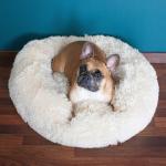 Nyugtató kutyaágy, macskaágy 110 cm bézs