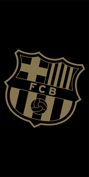  FC Barcelona törölköző, 140X70 cm, pamut, fekete