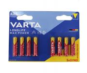 VARTA Longlife Max Power LR03 AAA tartós elem 8 db (ár/bliszter)