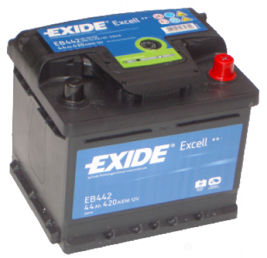 Exide Excell EB442 44Ah 420A autó akkumulátor