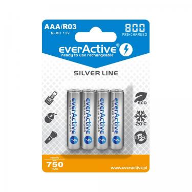 everActive AAA 800mAh Silver Line akku (ár/db)