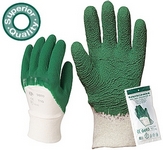Zöld krepp latex 3810-es kesztyű, vágásbiztos, csúszásgátló, szellőz