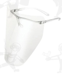 Labor arcvédő, víztiszta, felhajtható, vegyszerálló acetát, szemüveg s
