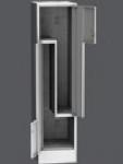 SZS_31_A 2-ajtós öltözőszekrény lábazattal, " Z" alakú ajtókkal (K730/1)