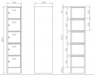 SBS_41_5 értékmegőrző/csomagmegőrző szekrény (5 rekesz, 40 cm széles)