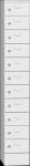 SVO_31_B11 postázó/szortírozó szekrény (11 rekesz, teli ajtós)
