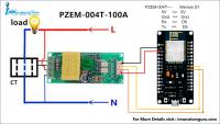 DIY PZEM-004T-100A(V3.0) CCT AC fogyasztás mérő