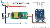 DIY PZEM-004T-100A(V3.0) CCT AC fogyasztás mérő
