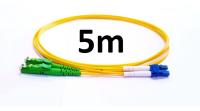 Optikai patch kábel E2000/APC-LC/UPC SM DX duplex 3mm 5m