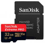 SanDisk microSDHC 32GB Extreme PRO memóriakártya + adapter      