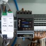 Shelly Pro 4PM Dual Cover WiFi+Ethernet+Bluetooth 2 db motoros redőny vezérlésére, DIN-sínre szerelhető