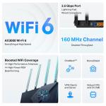 TP-Link Archer AX55 Pro AX3000 Multi-Gigabit Wi-Fi 6 Router 2.5G Porttal