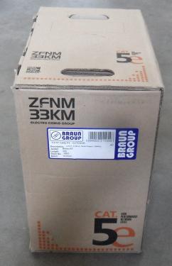 FTP kábel CAT5E fali, beltéri, BraunGroup PVC, 305 méter