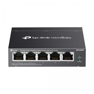 TP-Link DS105GP Omada 5-Port Gigabit Asztali Switch 4 PoE+ porttal