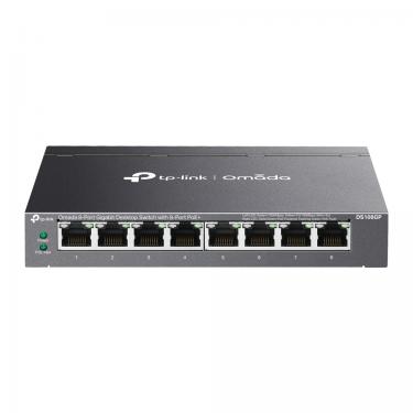TP-Link DS108GP Omada 8-Port Gigabit Asztali Switch 8 PoE+ porttal