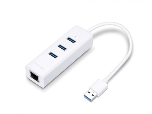 TP-Link UE330 3.0 USB hub és gigabites ethernet átalakító 2 az 1-ben USB Adapter
