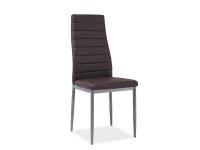 H-261 alu étkező szék barna/ aluminium lábak