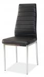 H-261 szék króm/fekete textilbőr