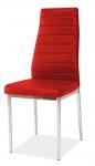 H-261 szék króm/piros textilbőr