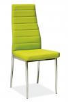 H-261 szék króm/zöld textilbőr