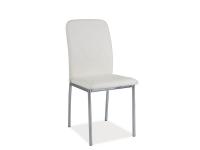 H-623 szék fém/fehér textilbőr