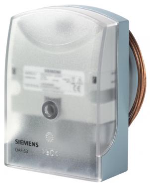 Siemens QAF64.2-J Légoldali fagyvédő termosztát, kapcsoló kimenet, 2m kapillárissal