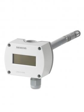 Siemens QFM3160D Légcsatorna páratartalom érzékelő (DC 0...10 V) és hőmérséklet érzékelő (DC 0...10 V) kijelzővel