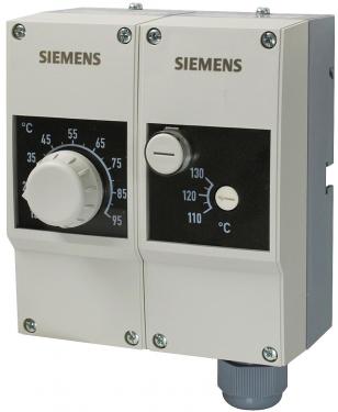 Siemens RAZ-ST.030FP-J Hőmérséklet szabályozó/biztonsági hőmérséklet korlátozó, TR 15...95 °C/ STB 110 °C, 100 mm-es ike