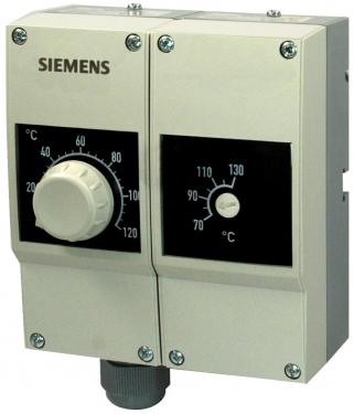 Siemens RAZ-TW.1200P-J Hőmérséklet szabályozó/ termikus "reset" határoló termosztát, TR 40...120 °C/ TW 40…120 °C, 100 m