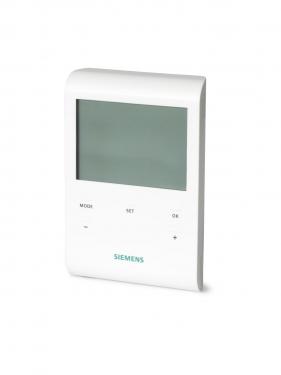 Siemens RDE100.1 Szobatermosztát időprogrammal és LCD-vel, elemes