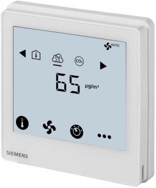 Siemens RDF800KN Érintőképernyős termosztát KNX kommunikációval, 2-/4- csöves fan coilhoz, univerzális alkalmazásokhoz v