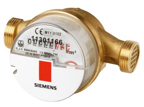 Siemens WFW30.D080 Mechanikus vízmennyiségmérő modul csatlakozási lehetőséggel melegvízre, 1.5 m³/h, 80 mm, G ¾ "