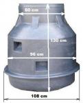 1. * DN 1000/1300 műanyag vízóraakna - erősített- lépésálló tetővel