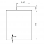 2.1 DN 1000/1150 hegesztett műanyag PE. vízóraakna - mászható + lépésálló tetővel;