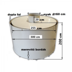 9.1 <> 10 m3-es állóhenger, DUPLAFALÚ PE. műanyag esővíz/csapadék gyűjtőtartály talajvizes területre