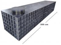 5.1. <> ~ 5 m3-es ISOTANK műanyag - fekvő - szennyvíz gyűjtő tartály + tető;