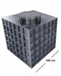6.4.2 DN 1000/1300 műanyag SZÖGLETES akna, lépésálló tetővel;