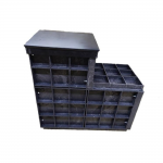 8.7. H 50-es PE. műanyag SZÖGLETES - fekvő akna + tető - 250 liter;