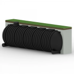 8.7 <> 30 m3, UNITANK-2D esővíz/csapadék tároló tartály - lépésálló tetővel;