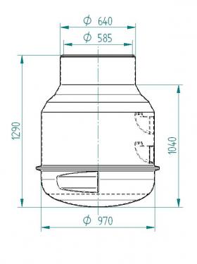 1.1. UNITANK - 0,8 műanyag esővíz tartály lépésálló tetővel - Tartály