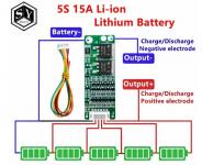 5S 15A Li-ion Lithium Battery BMS