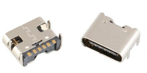 Micro USB-3.1 SMD 6 P type-c aljzat SMD