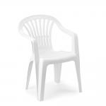 Kerti szék alacsonytámlás fehér Ischia